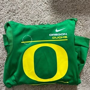 Nike Dri-FIT Green Hoodie with Yellow Lining